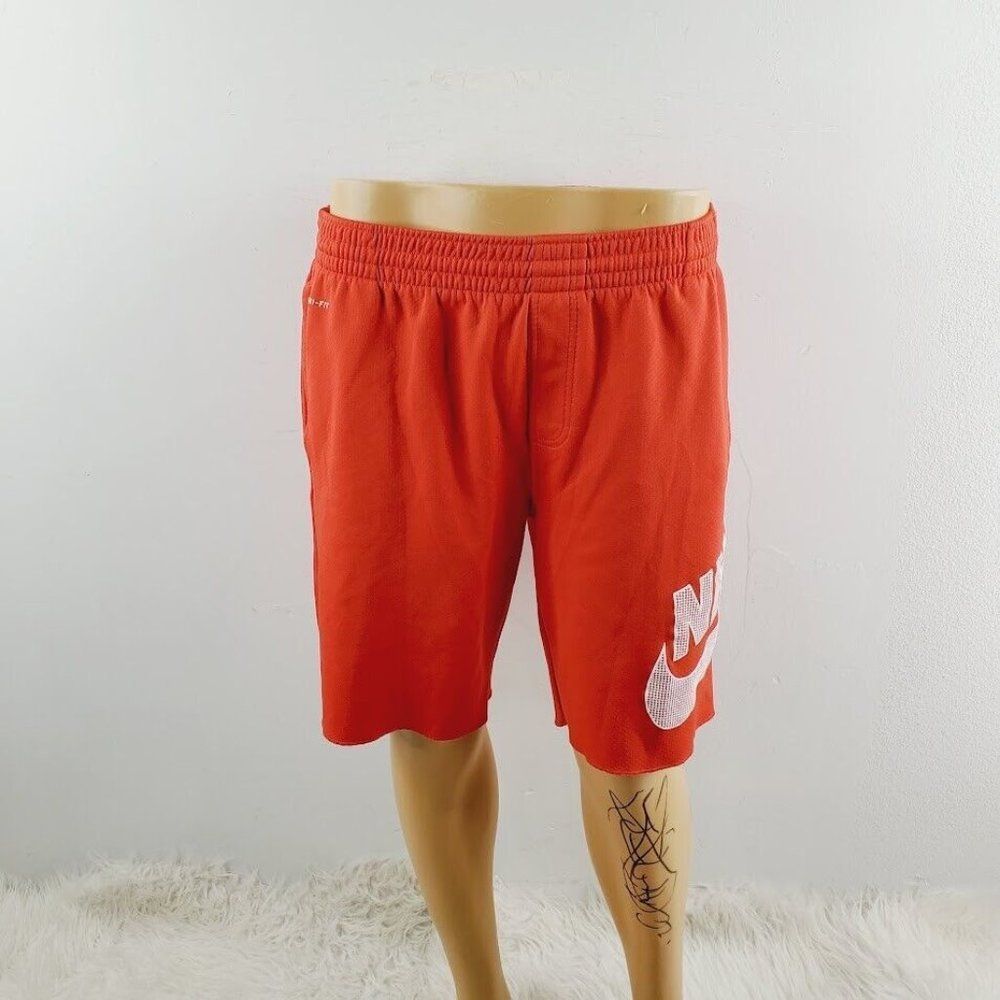 Nike Sb Men's Orange Elastic Waist Breathe Running Athletic Shorts Size M